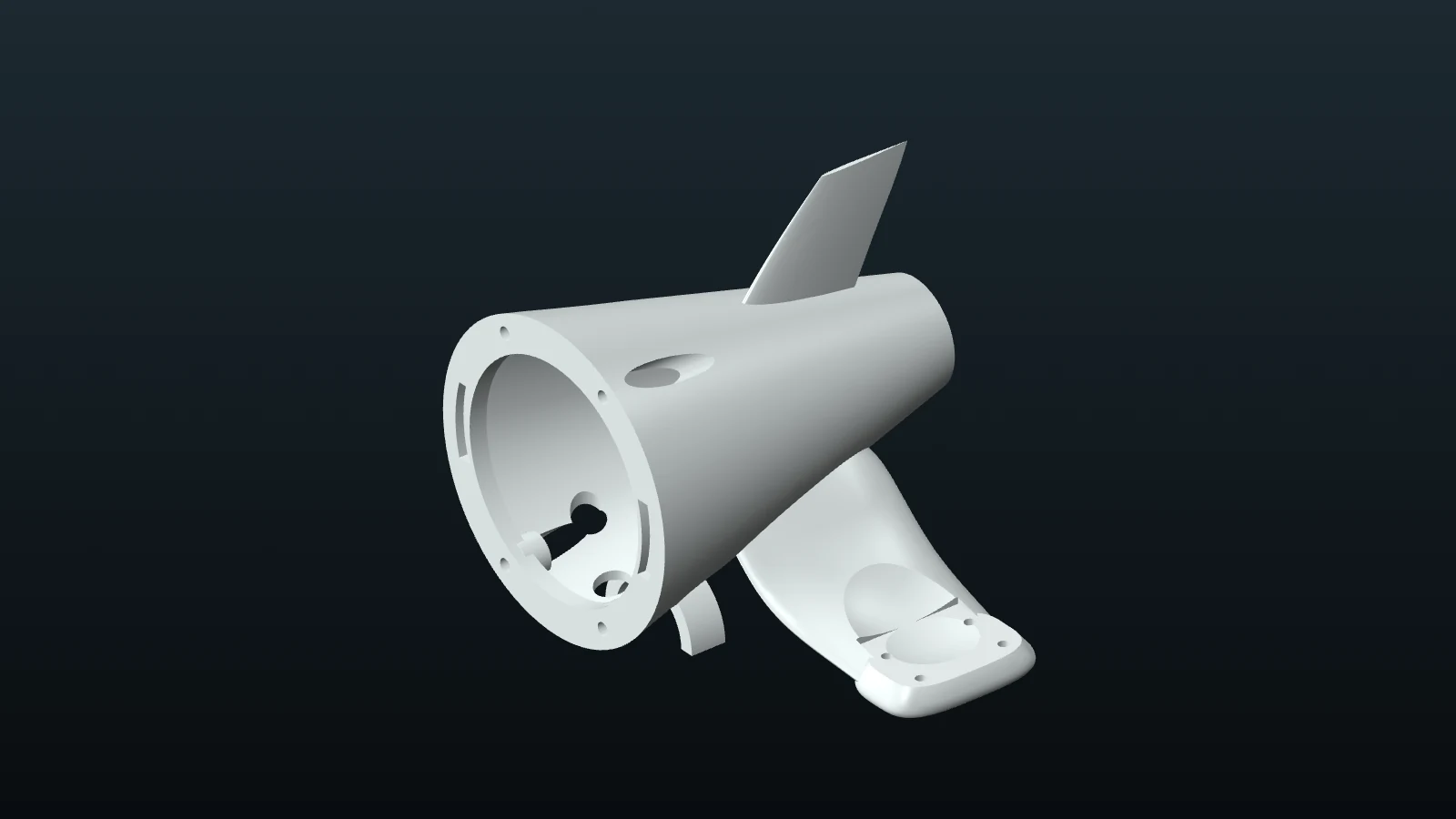 CAD preview: Straight-cone tail