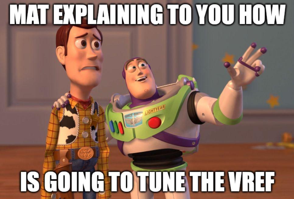 Mat explaining VREF tuning meme