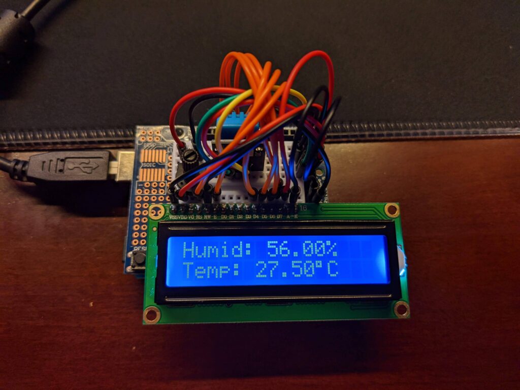 Mini Arduino weather station on proto shield