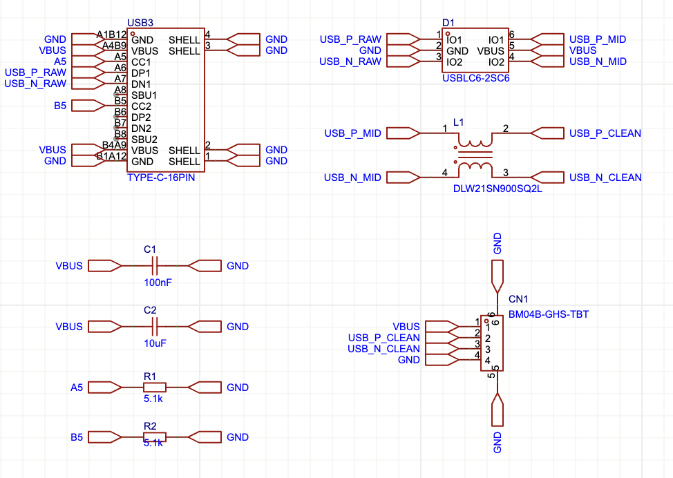 Schematic for the high-speed AUV payload interface board