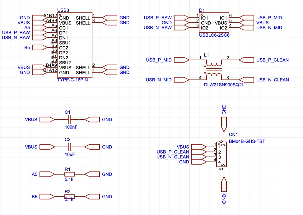 Schematic for the high-speed AUV payload interface board
