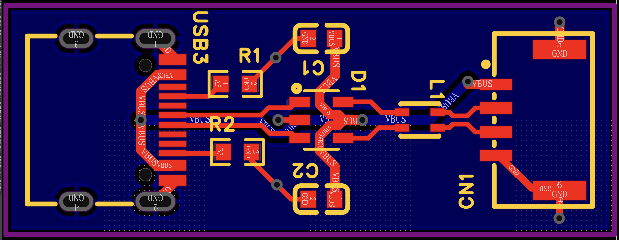 PCB layout for the high-speed AUV payload interface board